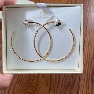 Large hoop earrings